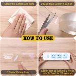 Double Sided Tape Heavy Duty,1.2" x 120", Removable Nano Adhesive Mounting Tape for Walls, Reusable Tough Adhesive Strips Sticky Tape, Transparent Poster Tape Wall Tape for Picture Carpet Decoration - Image 4
